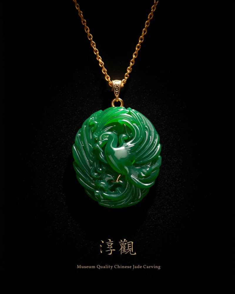 Carved Phoenix Pendant